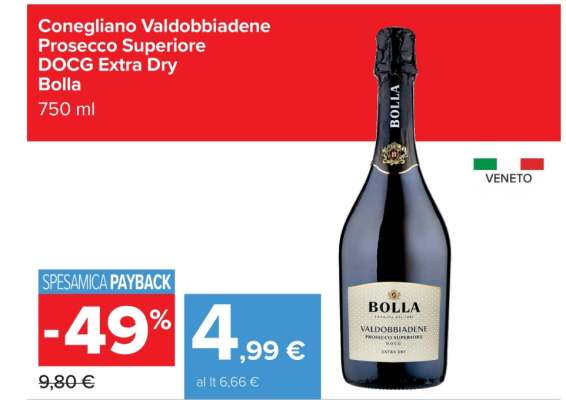 Conegliano Valdobbiadene Prosecco Superiore DOCG Extra Dry Bolla