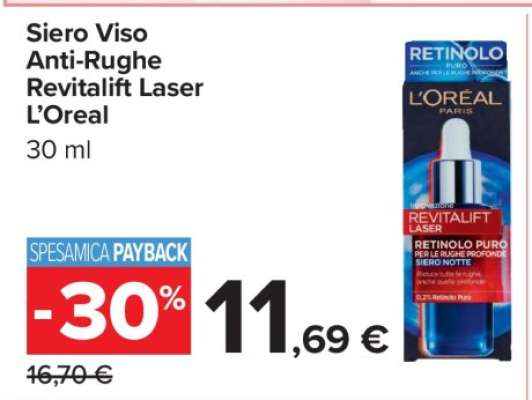Siero Viso Anti-Rughe Revitalift Laser L’Oreal