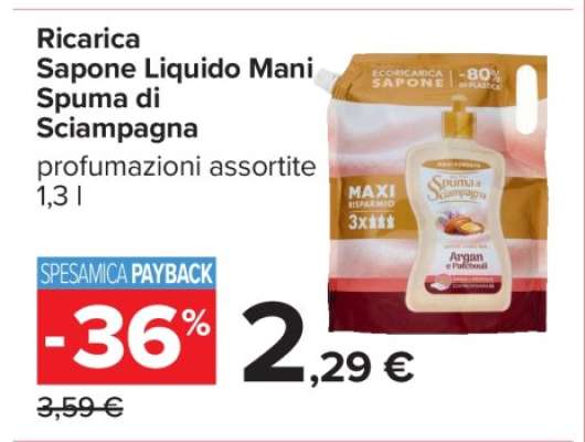Ricarica Sapone Liquido Mani Spuma di Sciampagna