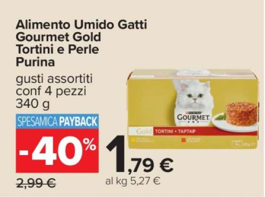 Alimento Umido Gatti Gourmet Gold Tortini e Perle Purina