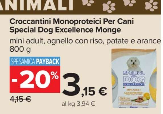 Croccantini Monoproteici Per Cani Special Dog Excellence Monge
