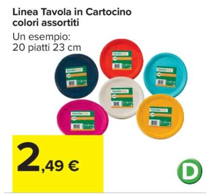 Linea Tavola in Cartocino