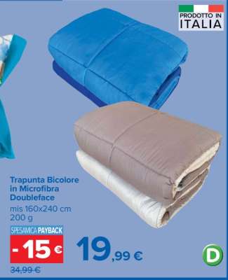 Trapunta Bicolore in Microfibra Doubleface