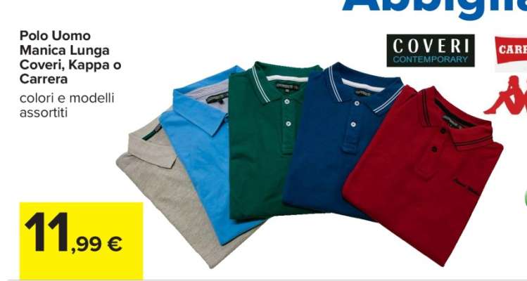 Polo Uomo Manica Lunga Coveri, Kappa o Carrera