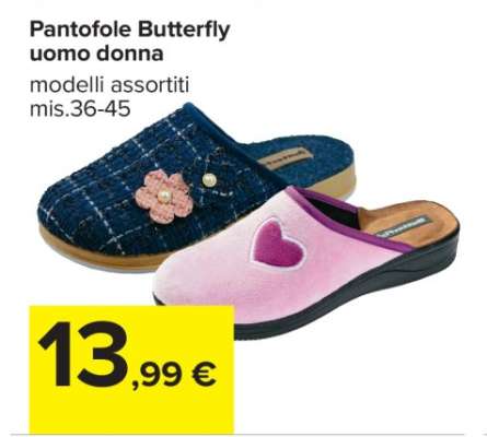 Pantofole Butterfly uomo donna
