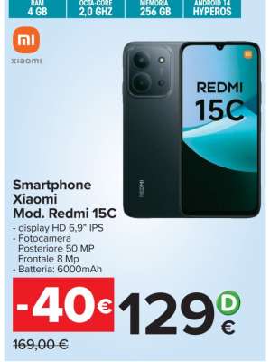 Smartphone Xiaomi Mod. Redmi 15C