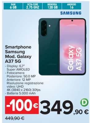 Smartphone Samsung Mod. Galaxy A37 5G