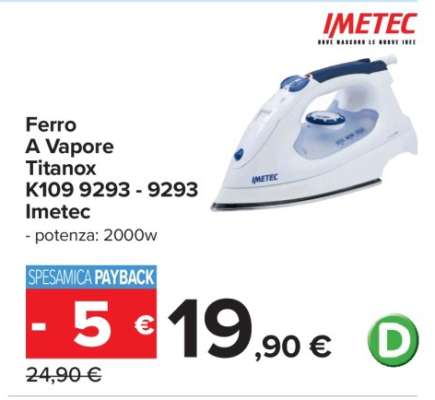 Ferro A Vapore Titanox K109 9293 - 9293 Imetec