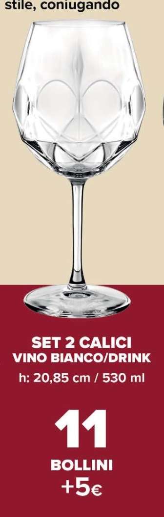 SET 2 CALICI VINO BIANCO/DRINK