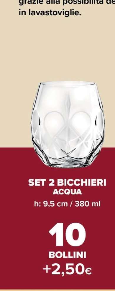 SET 2 BICCHIERI ACQUA