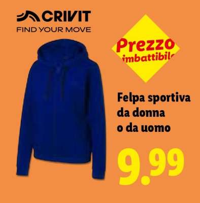 Felpa sportiva da donna o da uomo