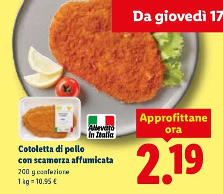 Cotoletta di pollo con scamorza affumicata