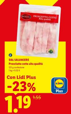 Dal Salumiere Prosciutto cotto alta qualità