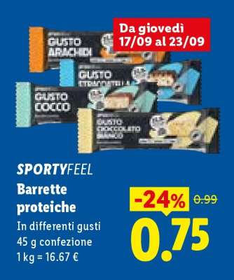 SPORTYFEEL Barrette proteiche