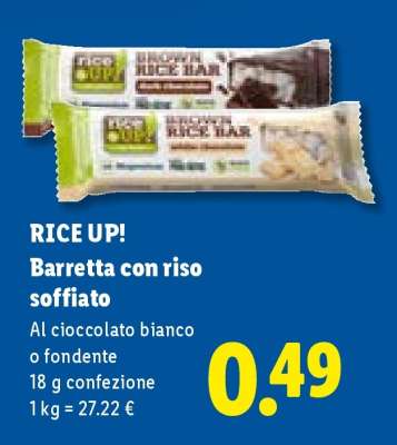 RICE UP! Barretta con riso soffiato
