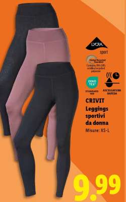CRIVIT Leggings sportivi da donna
