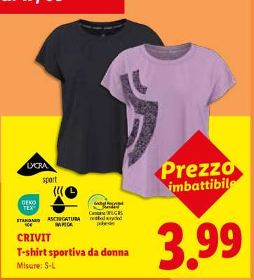 CRIVIT T-shirt sportiva da donna