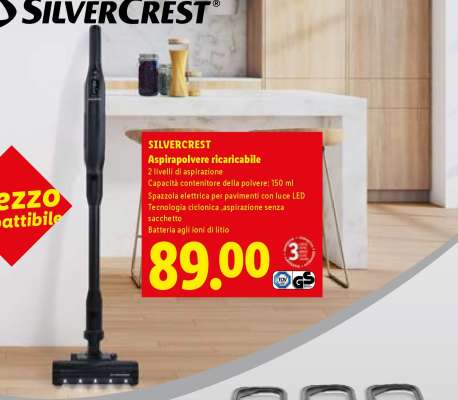 Silvercrest Aspirapolvere ricaricabile