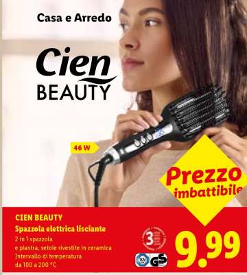 CIEN BEAUTY Spazzola elettrica lisciante