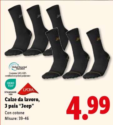 Calze da lavoro, 3 paia “Jeep”