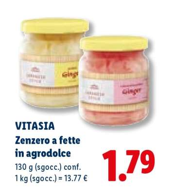 Vitasia Zenzero a fette in agrodolce