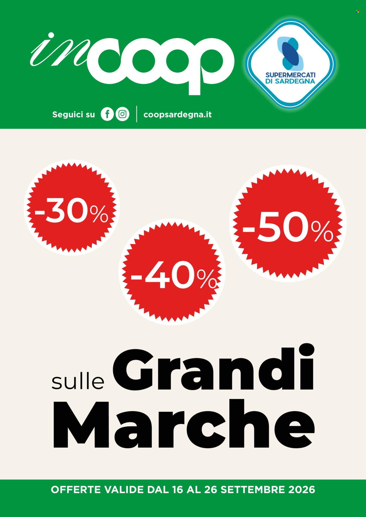 Volantino Coop - 16/9/2026 - 26/9/2026. Pagina 1