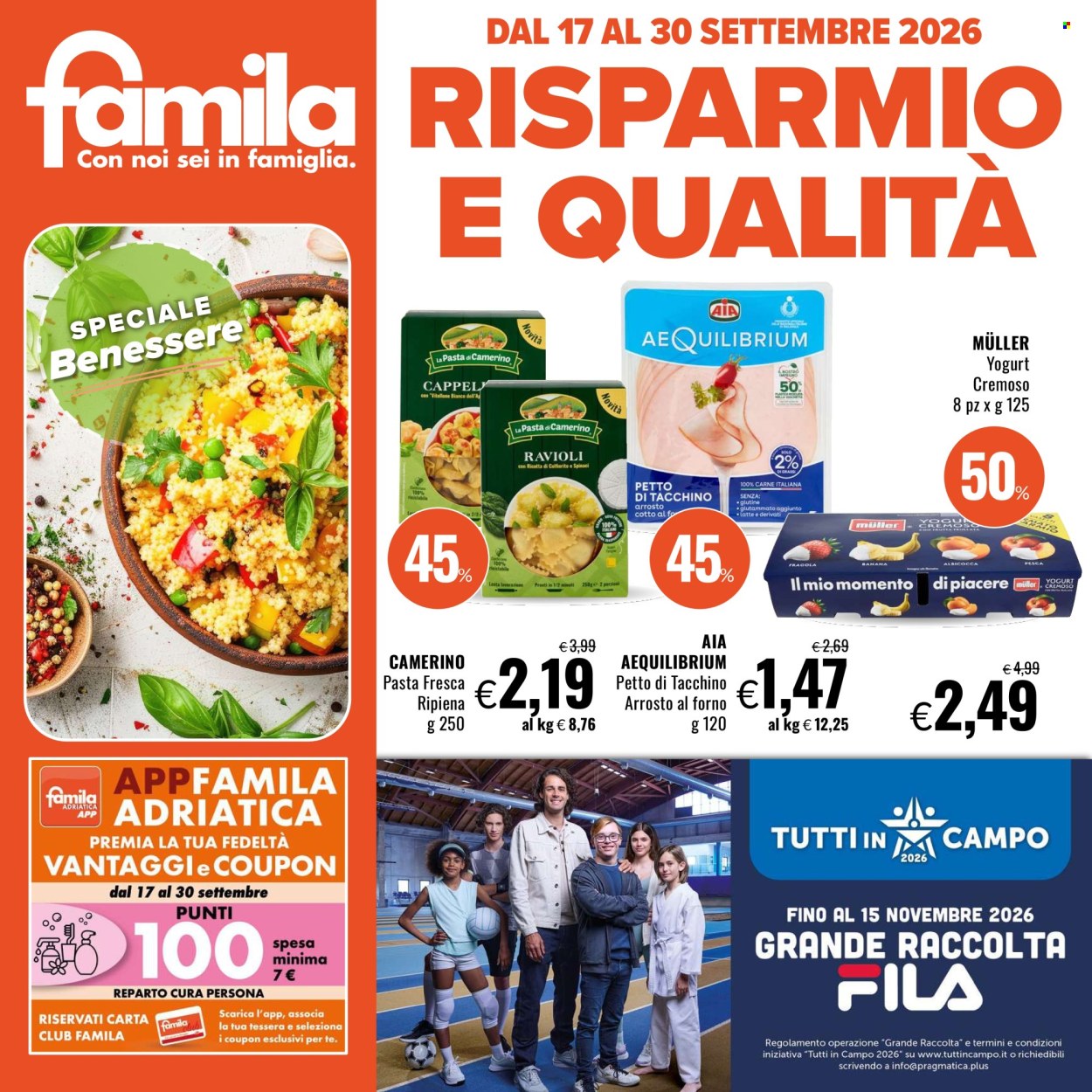 Volantino Famila - 17/9/2026 - 30/9/2026. Pagina 1