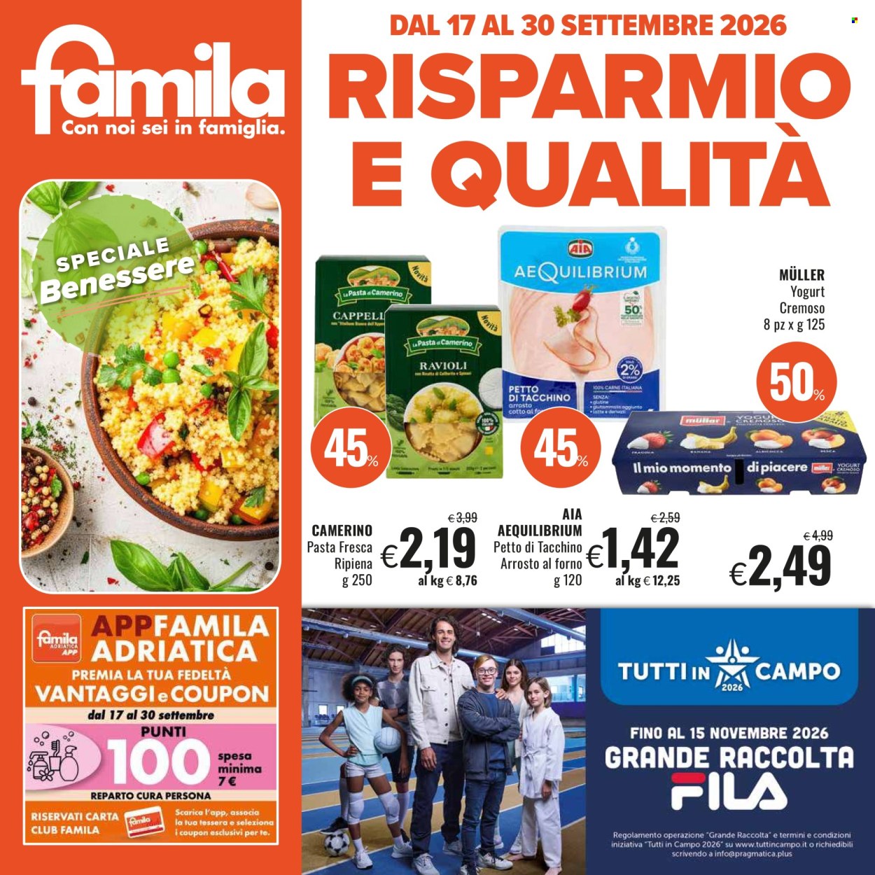 Volantino Famila - 17/9/2026 - 30/9/2026. Pagina 1