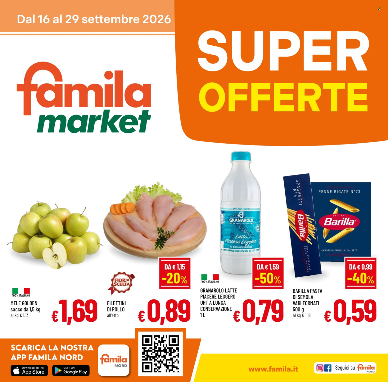 Volantino Famila - 16/9/2026 - 29/9/2026. Pagina 1