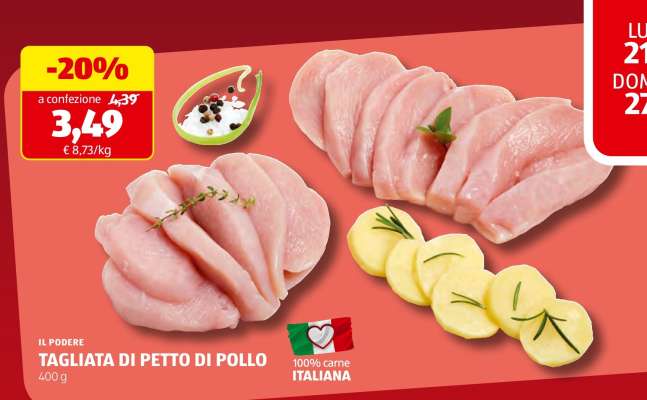 IL PODERE TAGLIATA DI PETTO DI POLLO