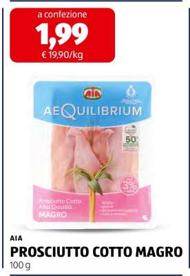 AIA PROSCIUTTO COTTO MAGRO
