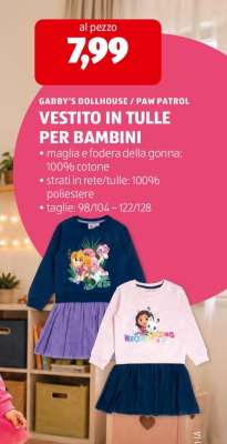 VESTITO IN TULLE PER BAMBINI