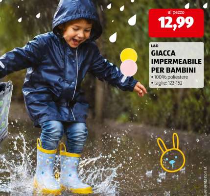 L&D GIACCA IMPERMEABILE PER BAMBINI