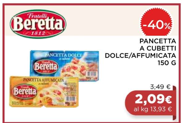 PANCETTA A CUBETTI DOLCE/AFFUMICATA 150 G