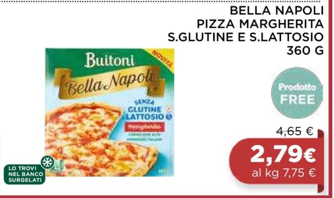 BELLA NAPOLI PIZZA MARGHERITA S.GLUTINE E S.LATTOSIO 360 G