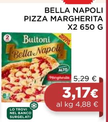 BELLA NAPOLI PIZZA MARGHERITA X2 650 G