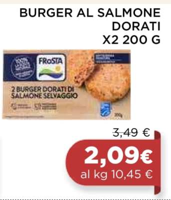 BURGER AL SALMONE DORATI X2 200 G