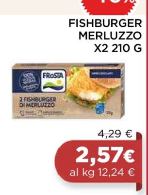 FISHBURGER MERLUZZO X2 210 G