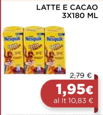 LATTE E CACAO 3X180 ML