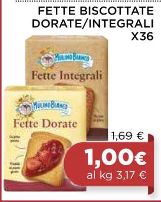 FETTE BISCOTTATE DORATE/INTEGRALI X36