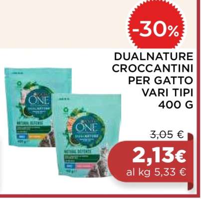 DUALNATURE CROCCANTINI PER GATTO VARI TIPI 400 G