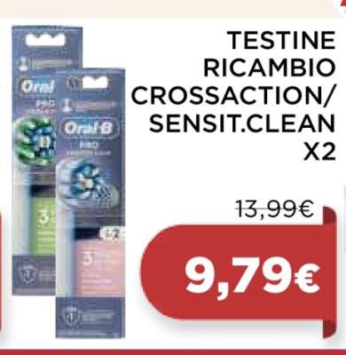 TESTINE RICAMBIO CROSSACTION/SENSIT.CLEAN X2