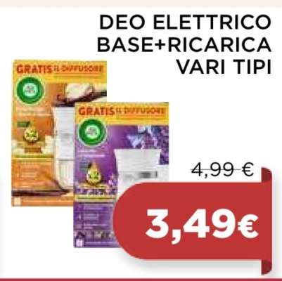DEO ELETTRICO BASE+RICARICA VARI TIPI