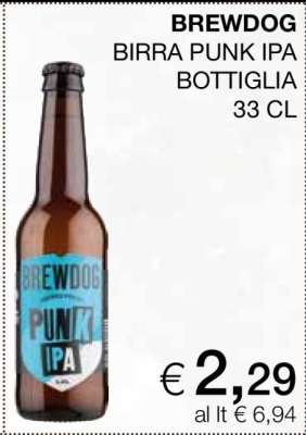 BREWDOG BIRRA PUNK IPA BOTTIGLIA 33 CL