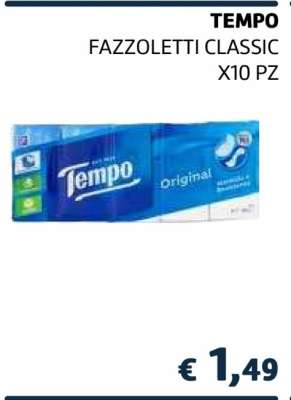 TEMPO FAZZOLETTI CLASSIC X10 PZ
