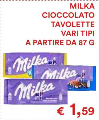 MILKA CIOCCOLATO TAVOLETTE
