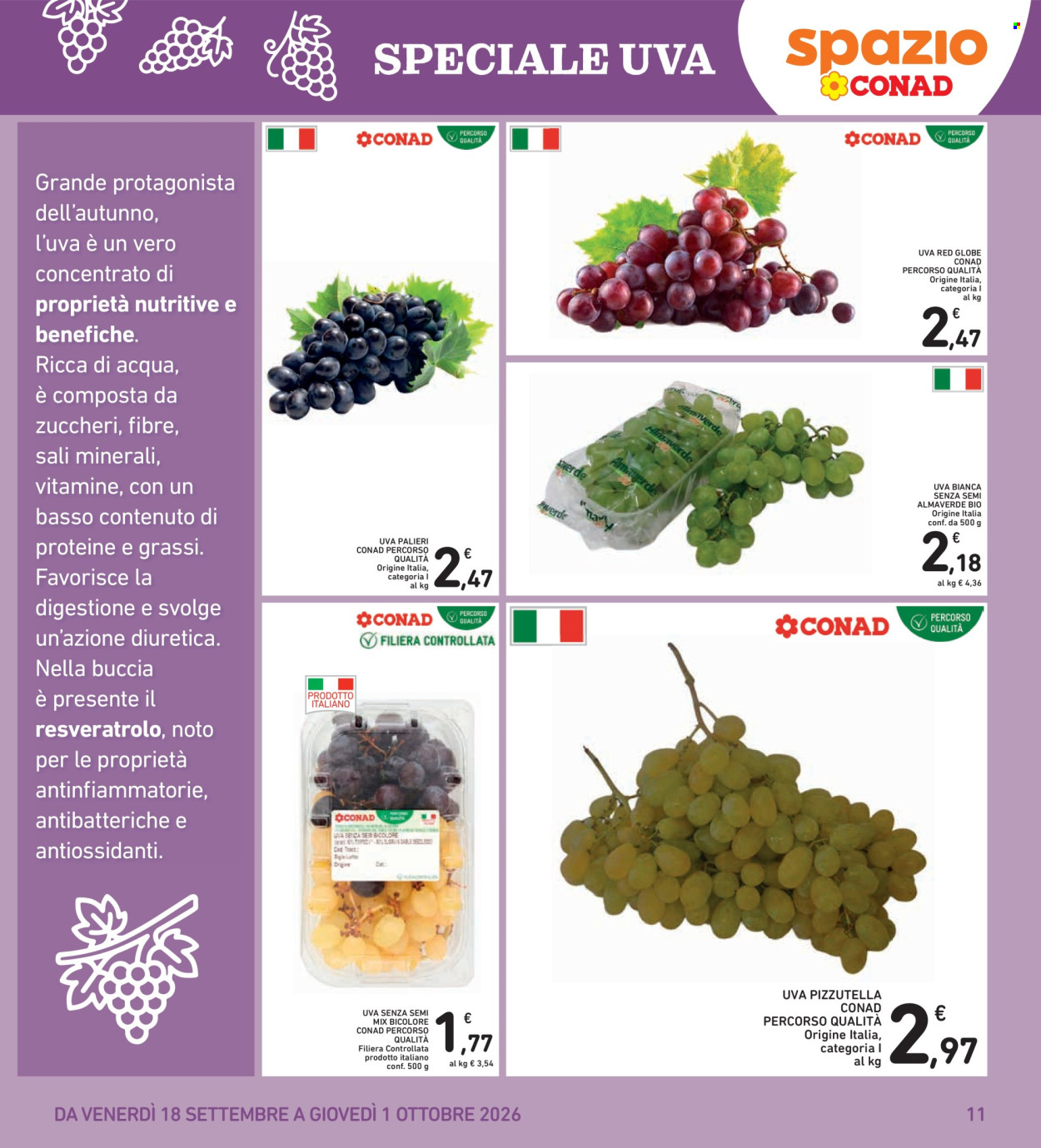 Volantino Spazio Conad - 18/9/2026 - 1/10/2026. Pagina 11
