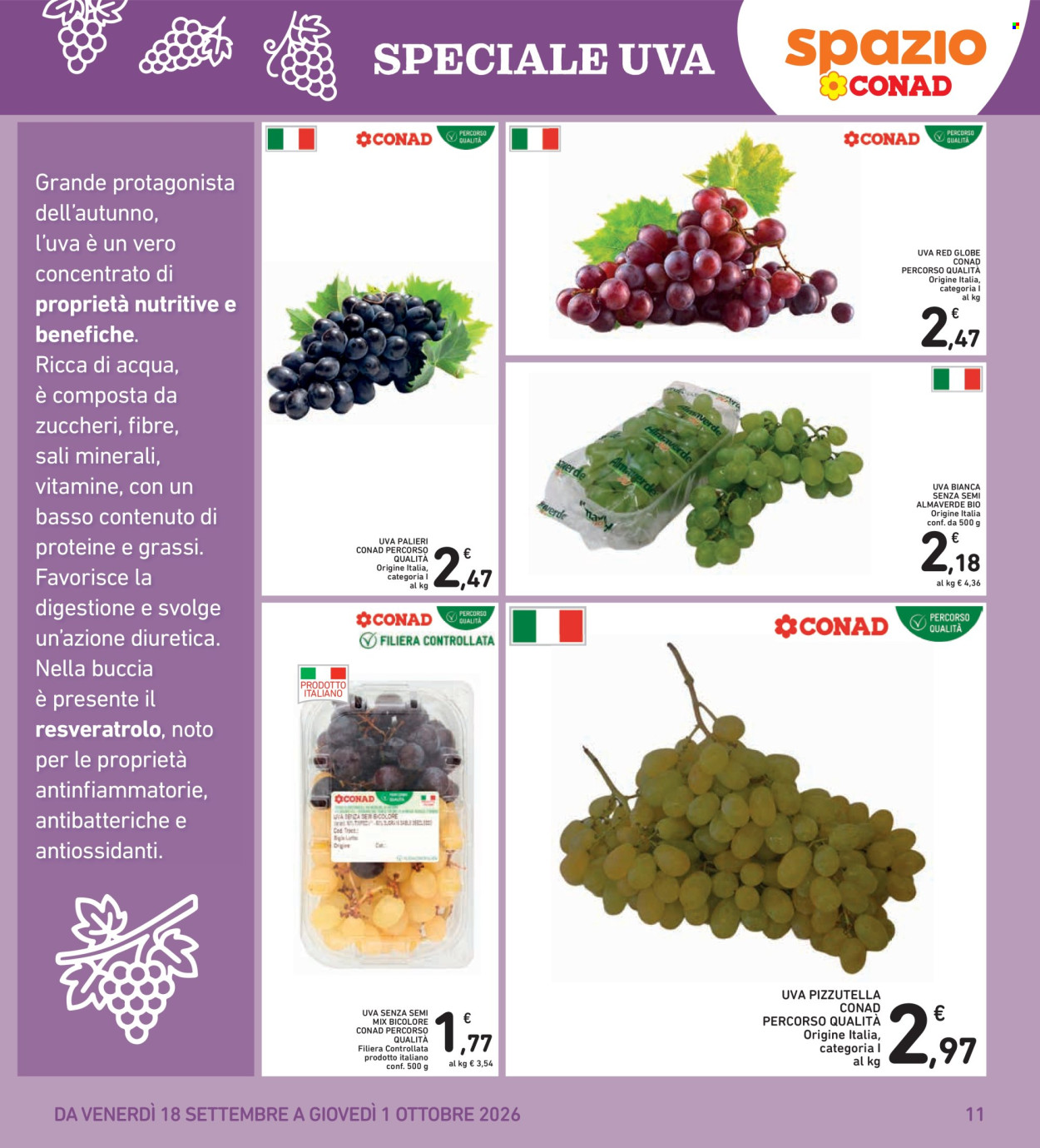 Volantino Spazio Conad - 18/9/2026 - 1/10/2026. Pagina 11