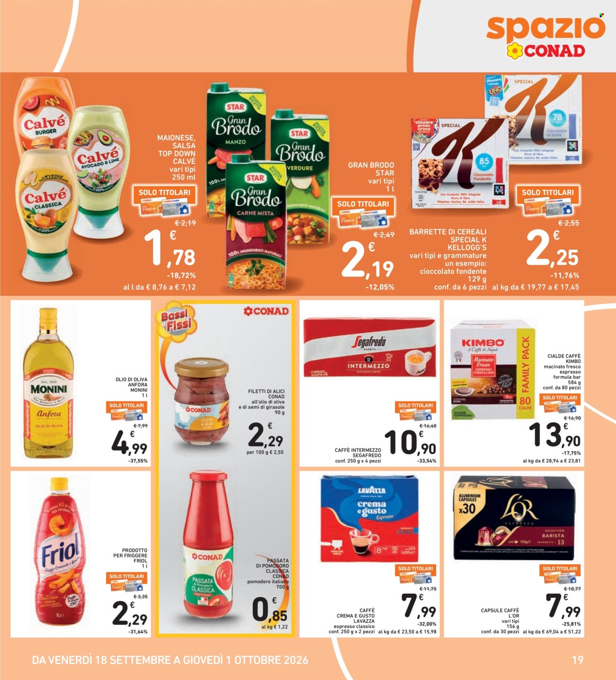 Volantino Spazio Conad - 18/9/2026 - 1/10/2026. Pagina 19