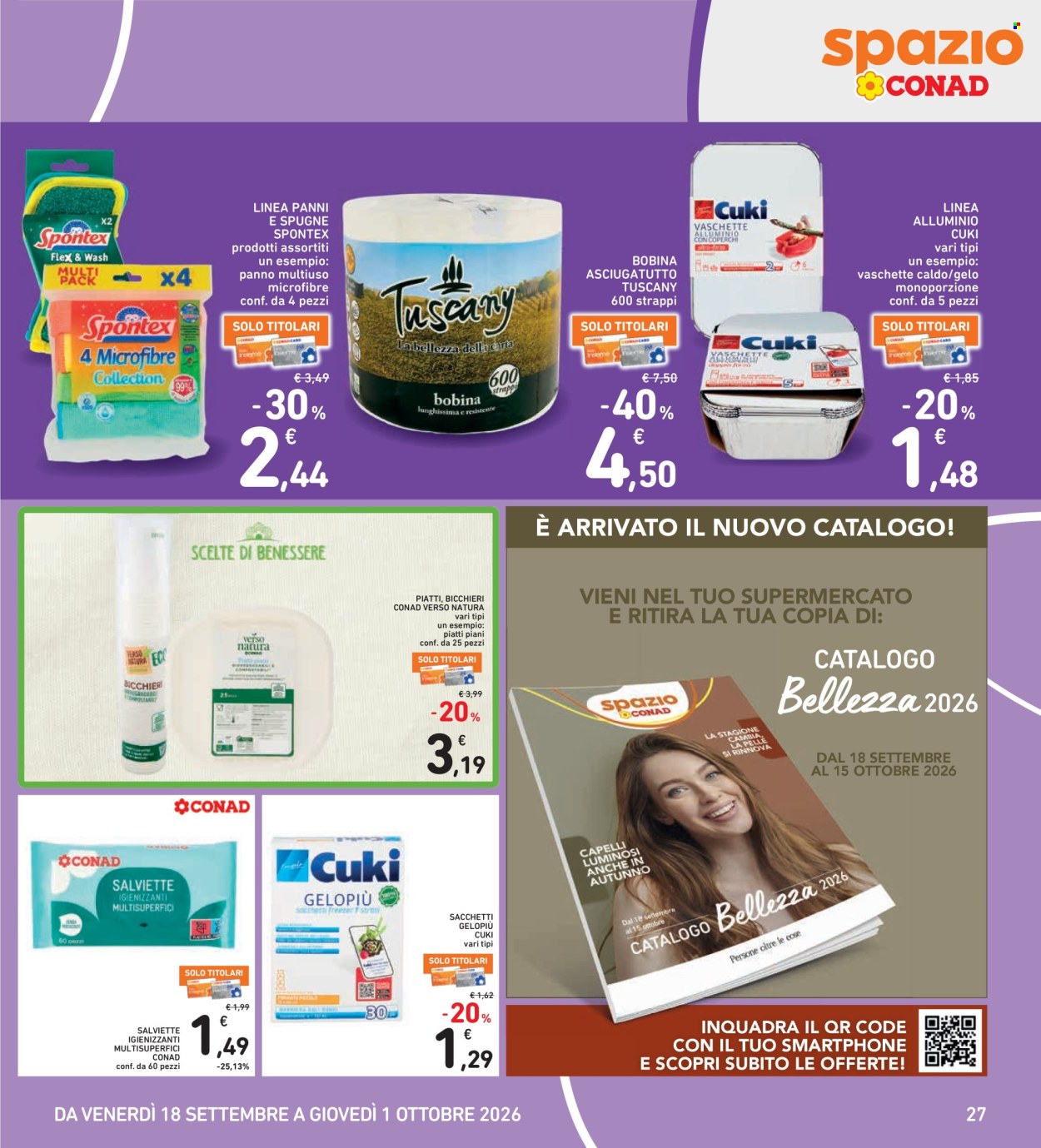 Volantino Spazio Conad - 18/9/2026 - 1/10/2026. Pagina 27
